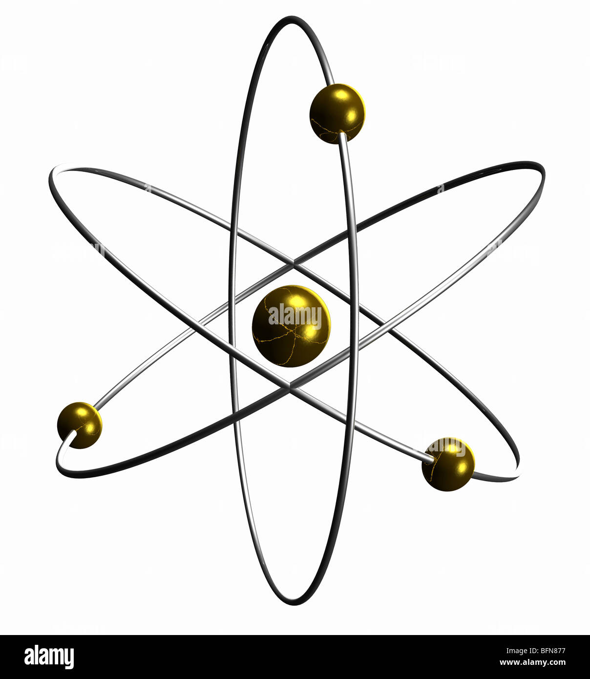 Illustration d'un atome Banque D'Images