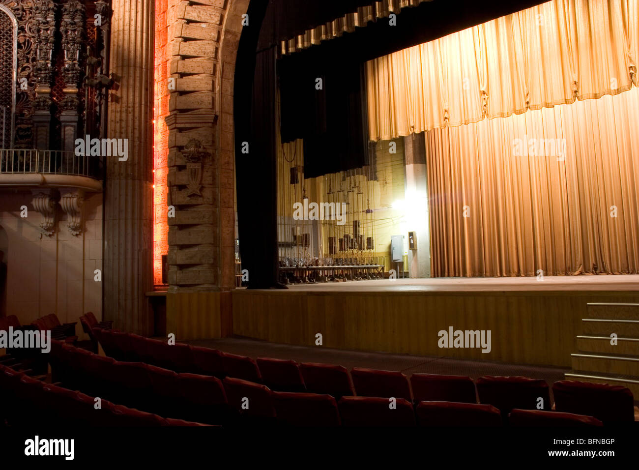 Intérieur de l'ancien Million Dollar Theatre, Broadway, Los Angeles Banque D'Images