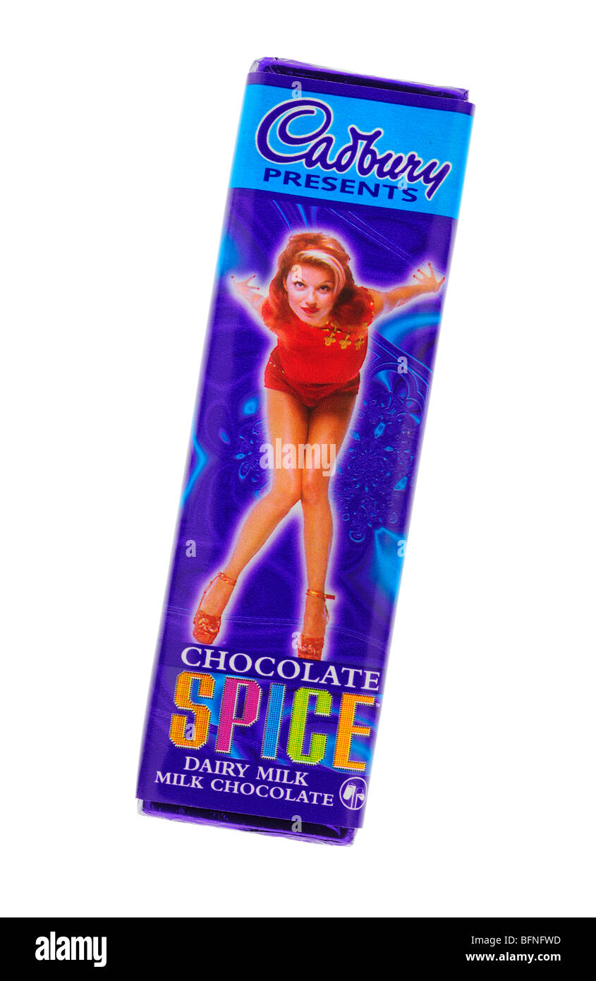 Barre de chocolat Cadbury Spice Girls, Geri Halliwell, épices Gingembre Banque D'Images