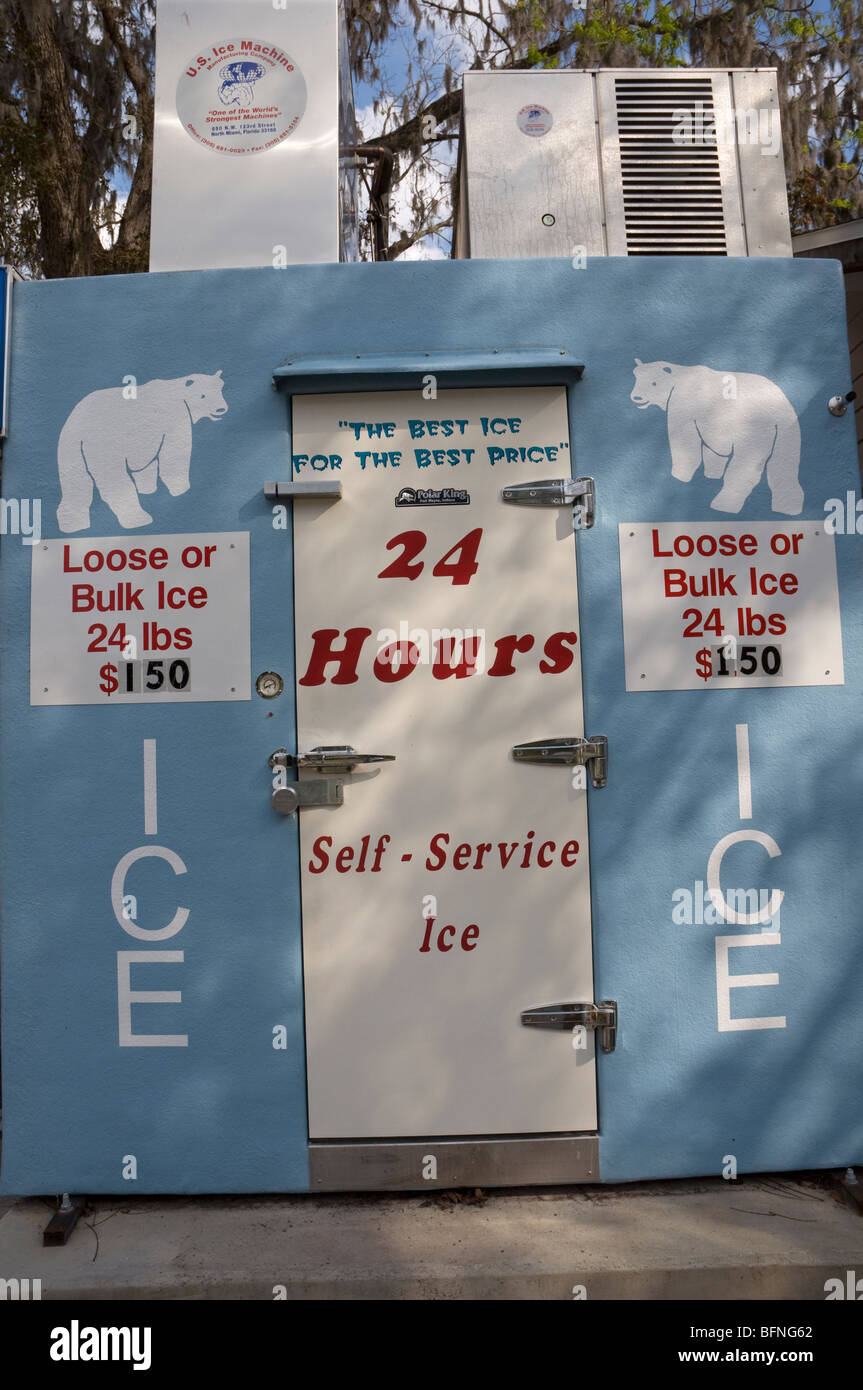 Le libre service machine à glace North Florida Banque D'Images