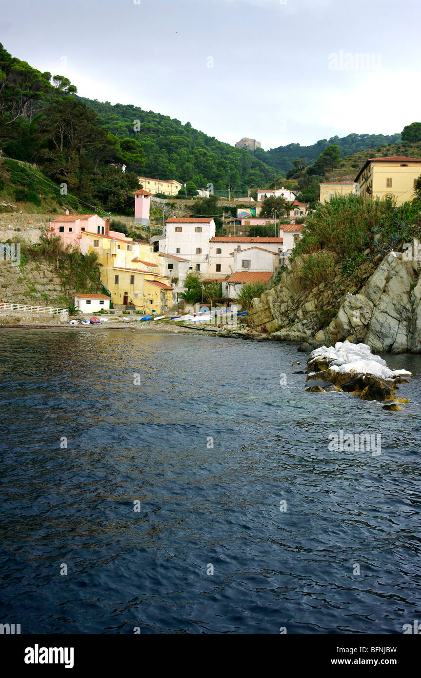 Port de port de l'Île Gorgona (Toscane, Italie) Banque D'Images