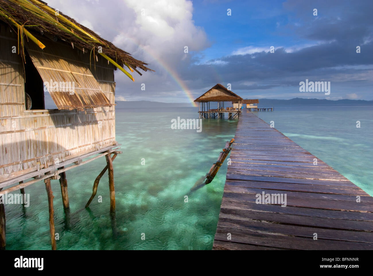 Kri eco resort, Papouasie, Indonésie Banque D'Images