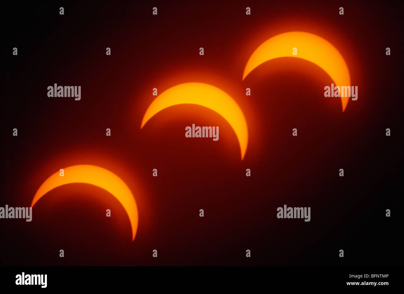 éclipse solaire ; Maniya ; Madhya Pradesh ; Inde ; asie Banque D'Images