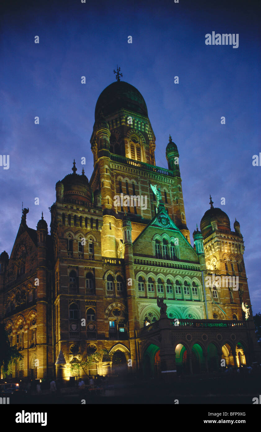 65332 AAD : Mumbai Municipal Building 50 ans ; l'indépendance ; Maharashtra Inde Banque D'Images