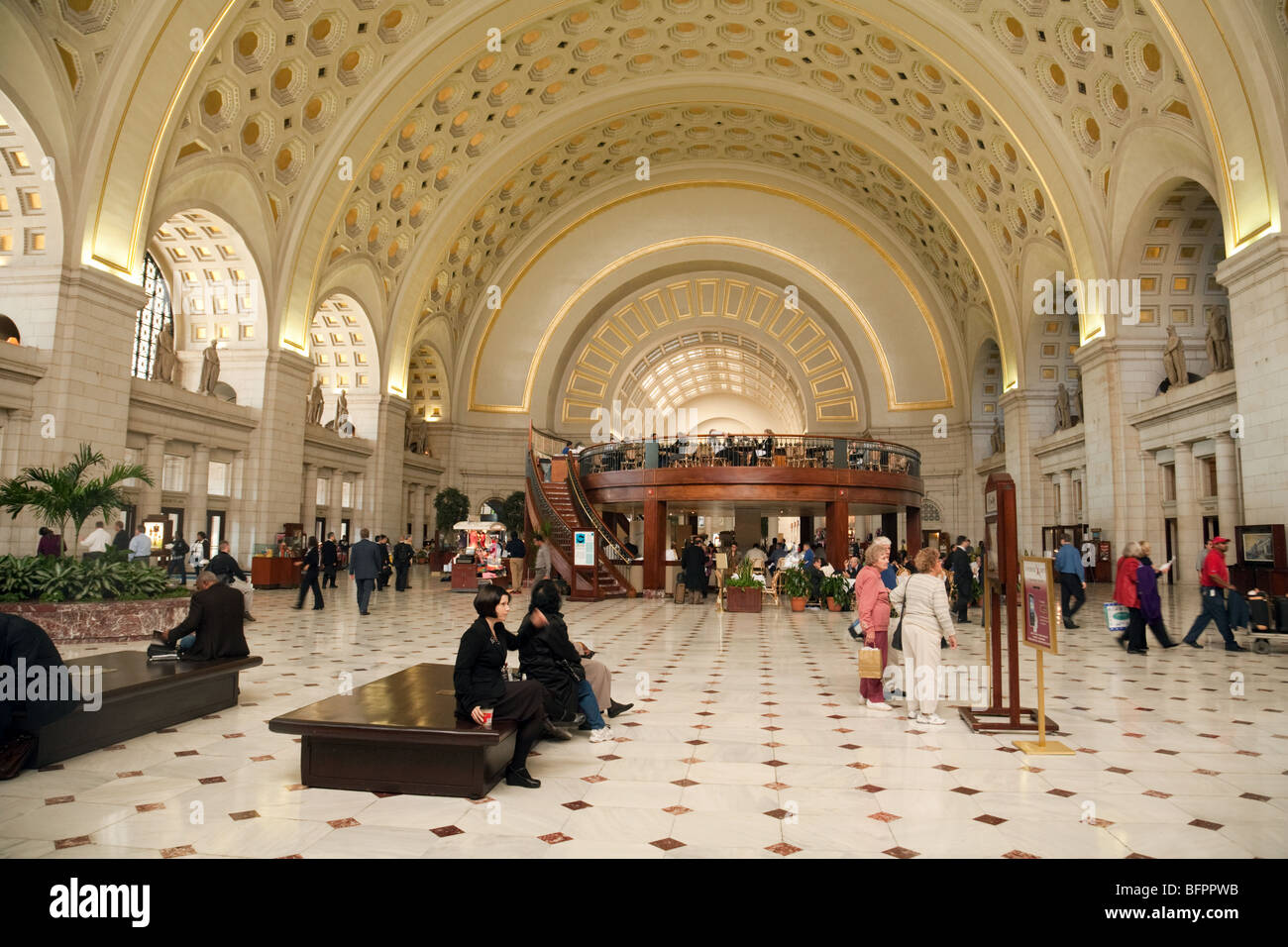 Hall principal, Union Station, Washington DC, USA Banque D'Images
