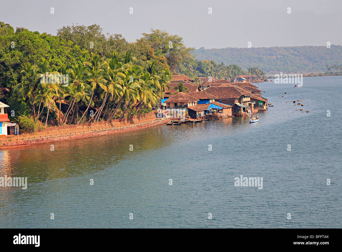 Une vue panoramique du Konkan, Maharashtra, Gavkhadi Banque D'Images