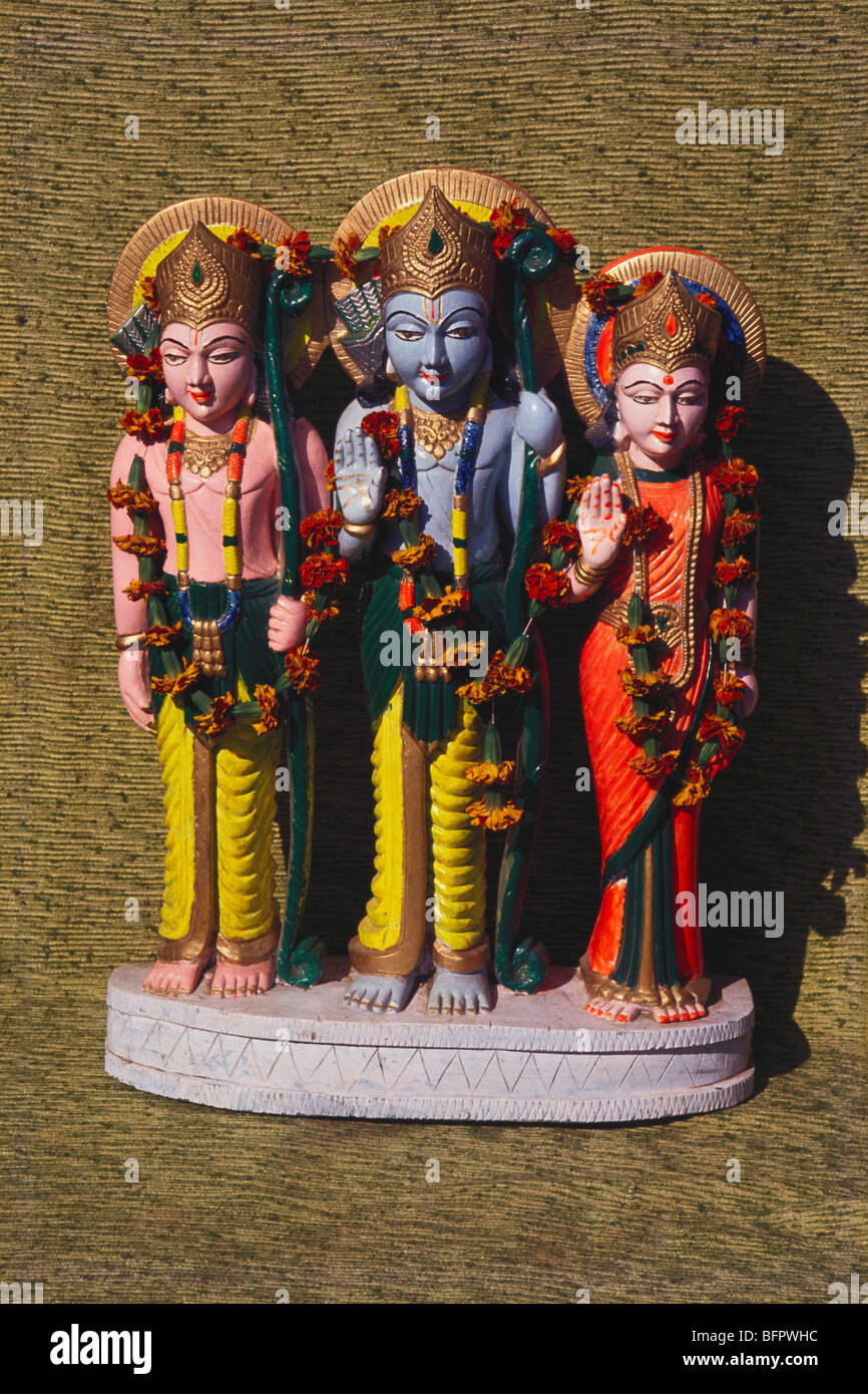 SNS 66431 : idoles de Ram Lakshman Sita ; Inde Banque D'Images