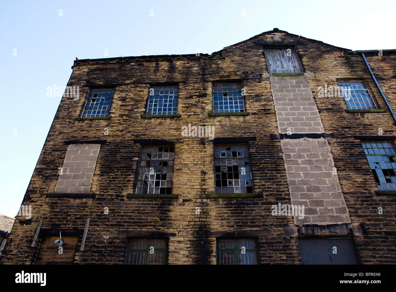 Entrepôt abandonné à Halifax, Yorkshire Banque D'Images