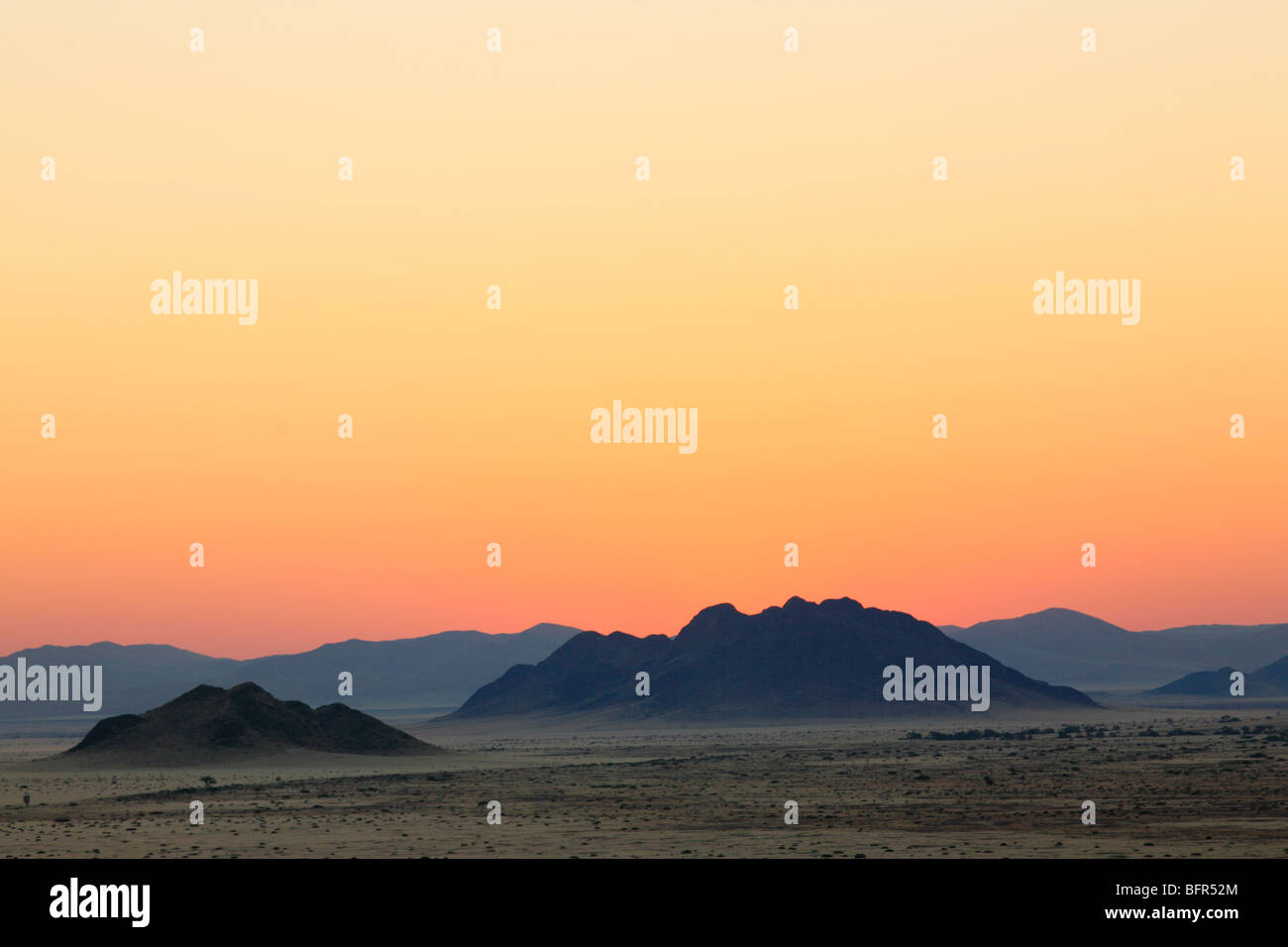 Coucher du soleil en Namibie Banque D'Images