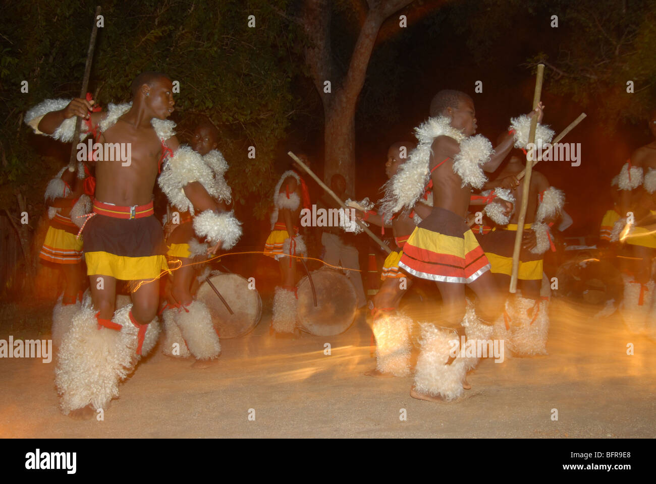 Swazi danseurs Banque D'Images