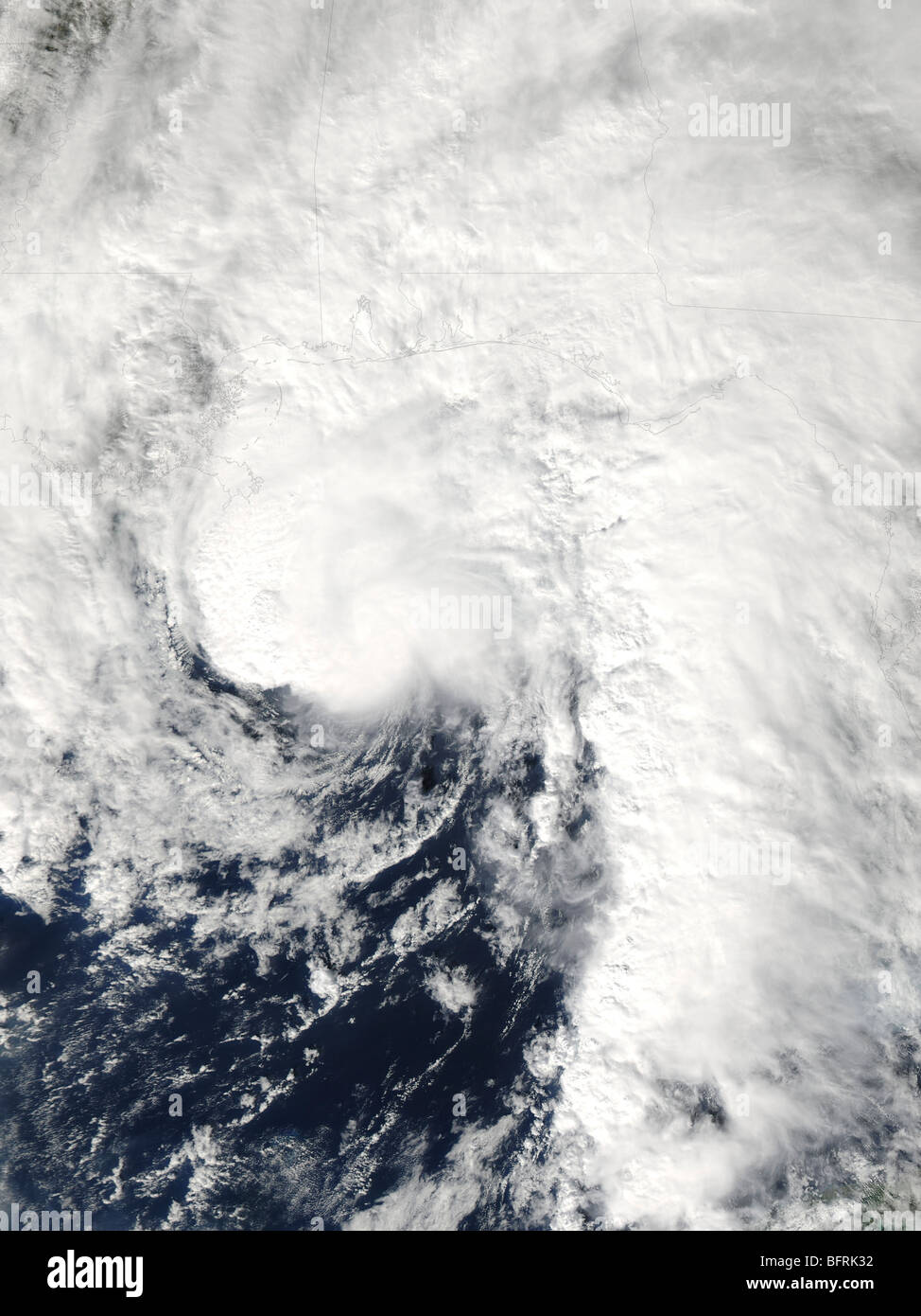 La tempête tropicale Ida dans le golfe du Mexique. Banque D'Images