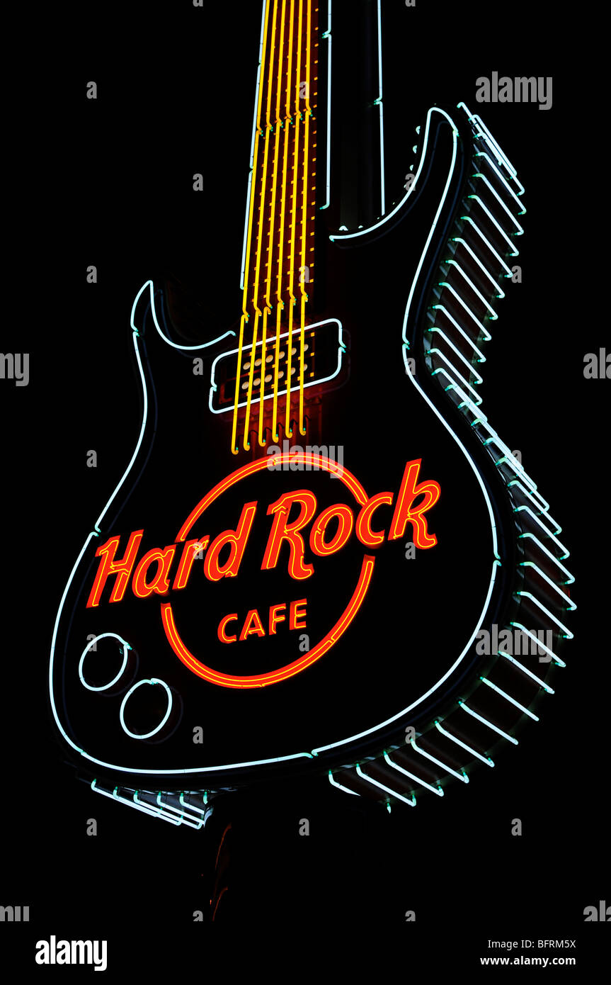 Hard Rock Cafe, Varsovie, Pologne Banque D'Images