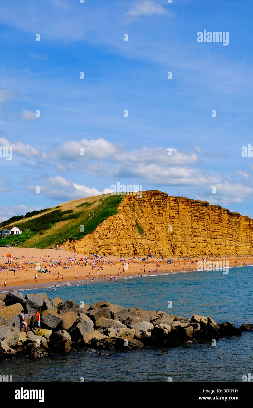 West Bay Beach, Dorset, Angleterre Banque D'Images