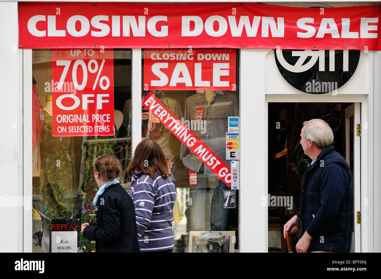 La fermeture de la vente, Oxford, Royaume-Uni. Banque D'Images