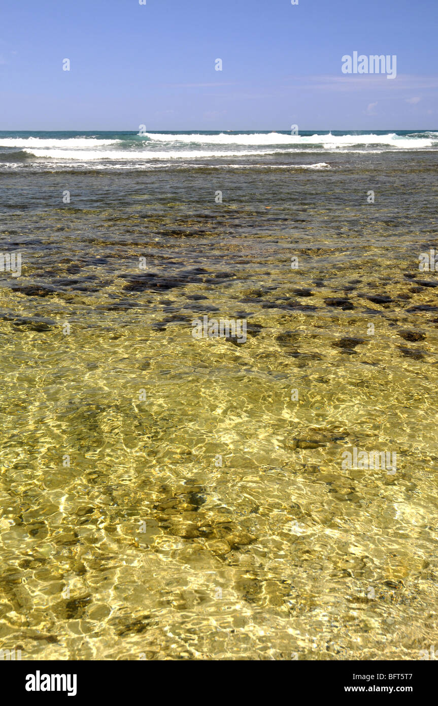 Mer des Caraïbes au large de l'île de Bastimentos près de Bocas Del Toro Panama Banque D'Images