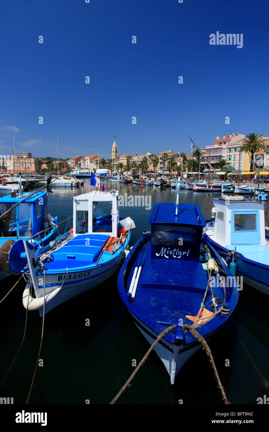 Le joli village de pêcheurs de Sanary Banque D'Images