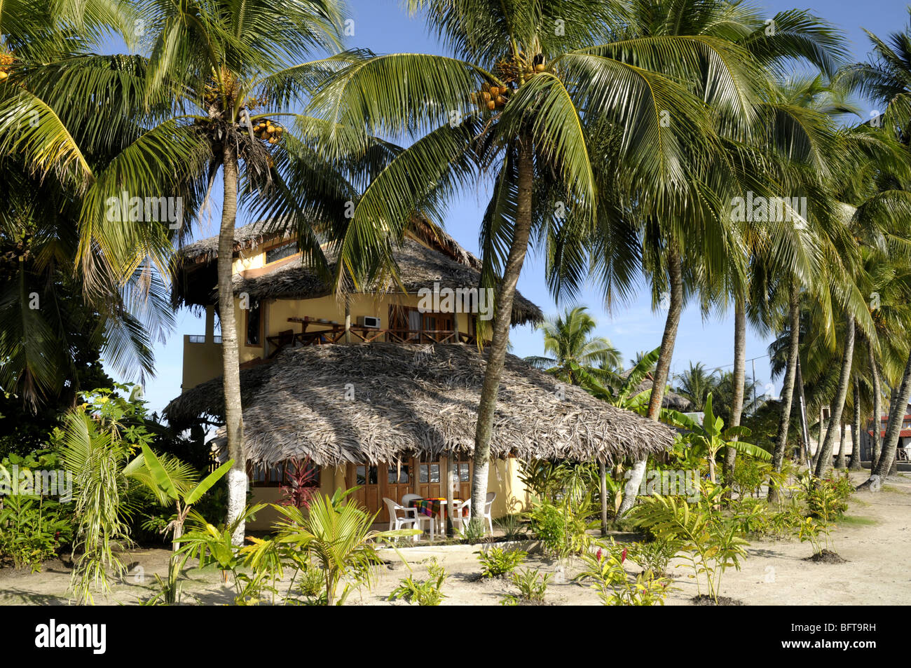 Maison sur l'île de Carenero Bocas Del Toro Panama Banque D'Images