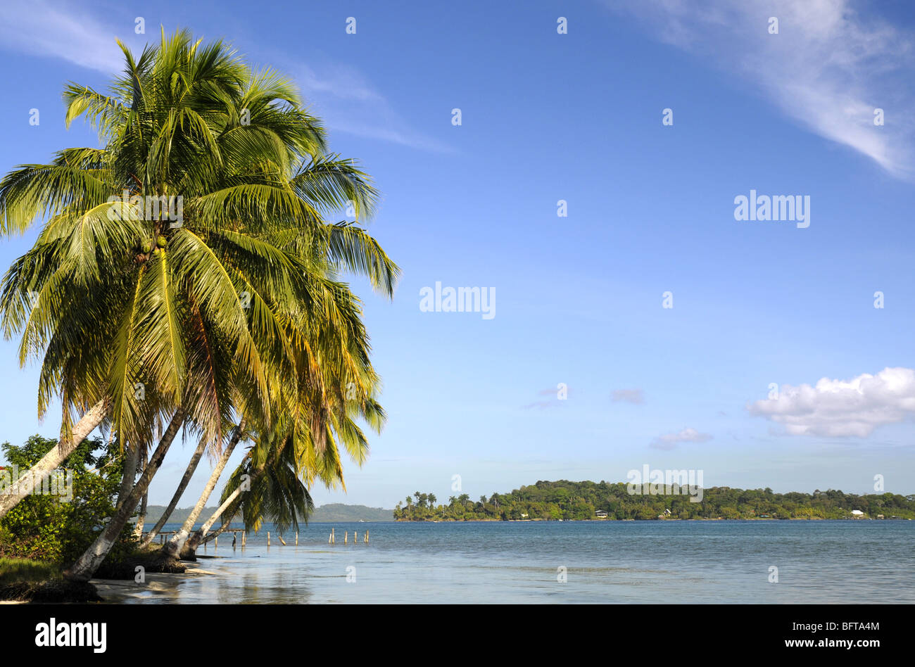Vue depuis l'île de Carenero près de Bocas Del Toro Panama Banque D'Images