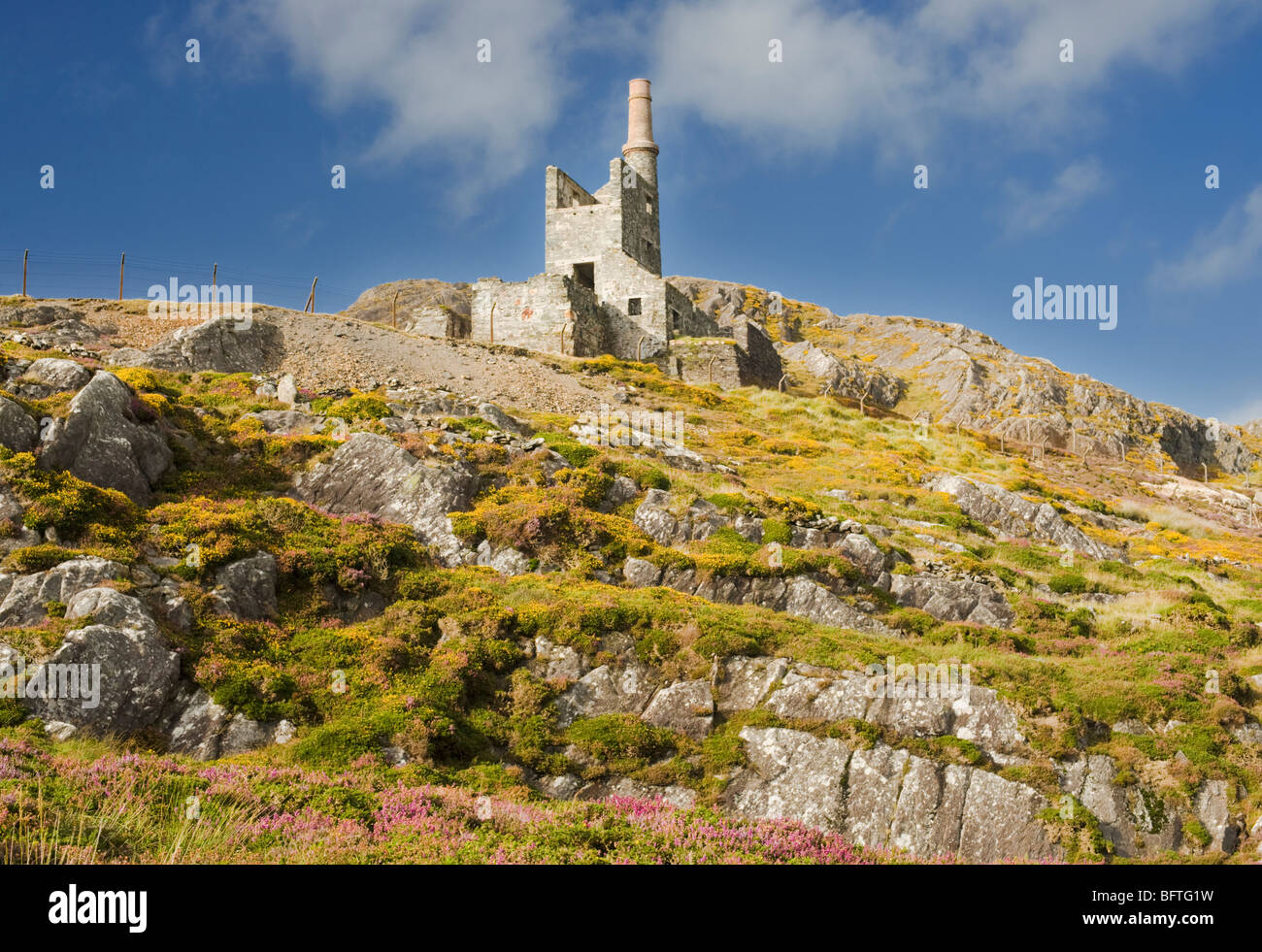 Mountain mine, une maison de moteur de Cornouailles abandonnée du XIXe siècle anciennement utilisée pour l'extraction de cuivre à Allihies, dans la péninsule de Beara, dans le comté de Cork, en Irlande Banque D'Images
