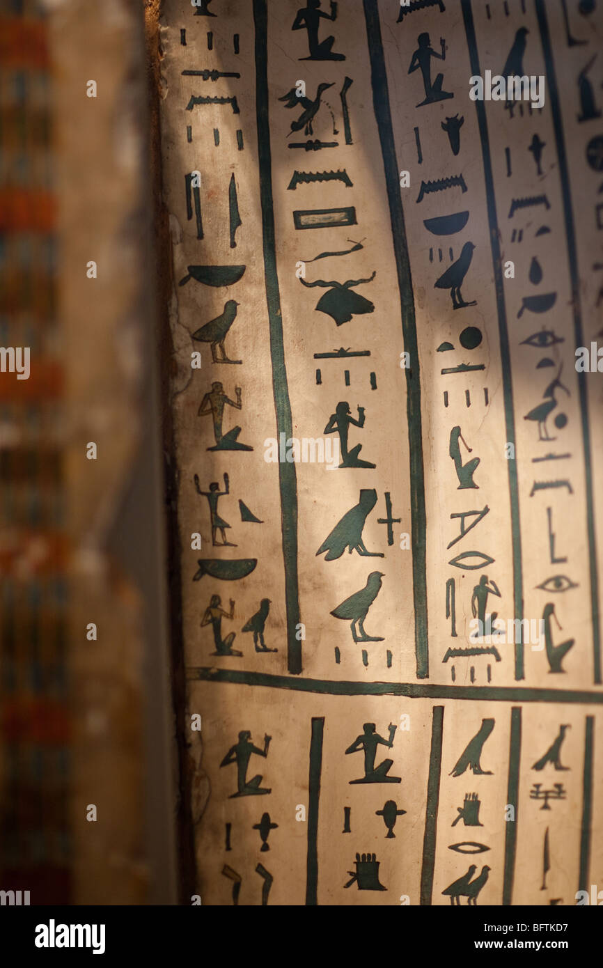 Les hiéroglyphes de l'ancienne Egypte Banque D'Images