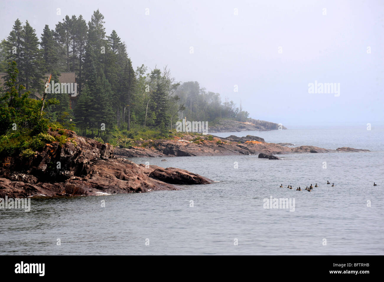 Parc d'état de la rivière Tettegouche Baptême Zone de Loisirs Côte-Nord Le lac Supérieur au Minnesota Banque D'Images