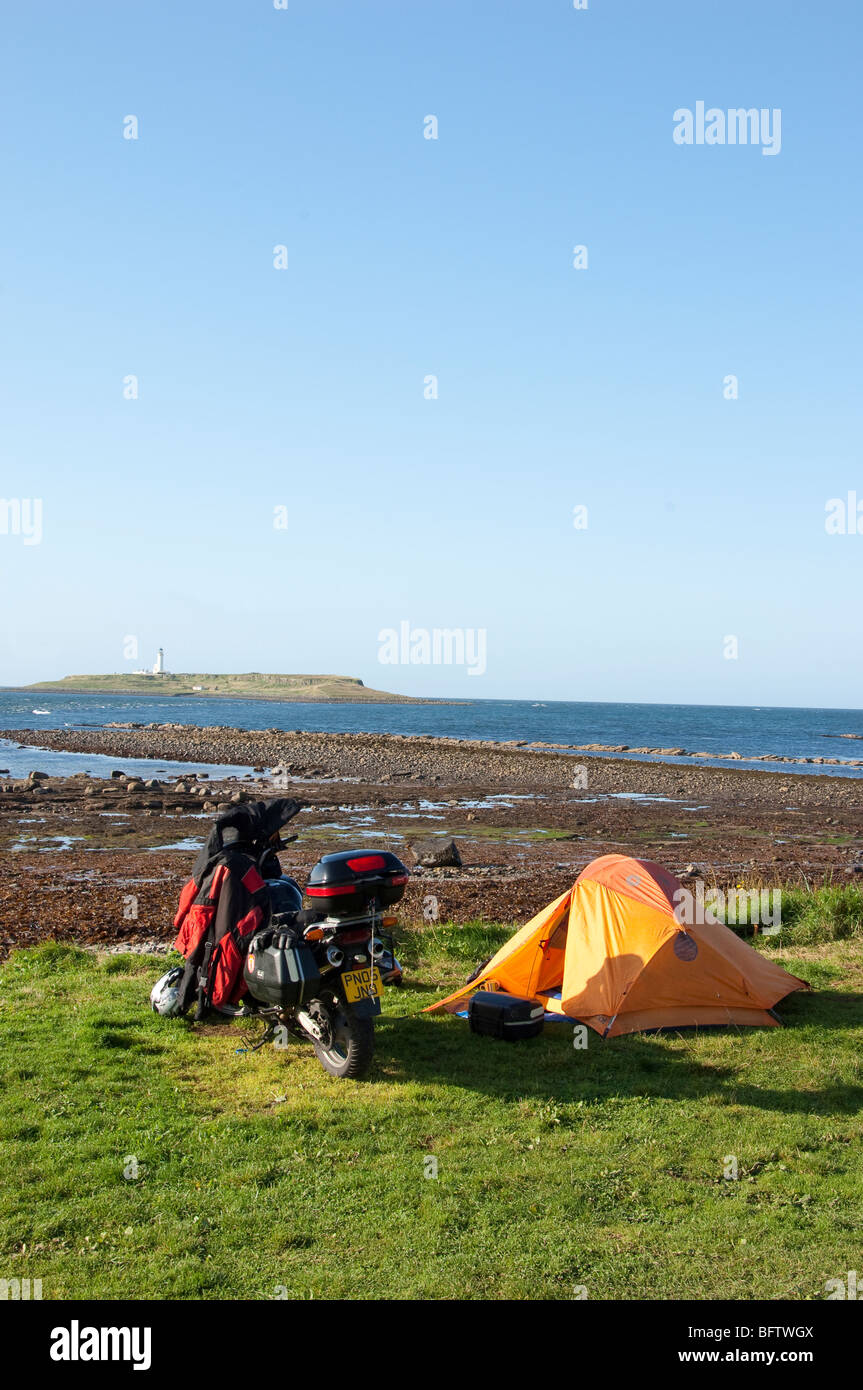 Camping côte d'étanchéité, Kildonan, Isle of Arran, Ecosse Banque D'Images