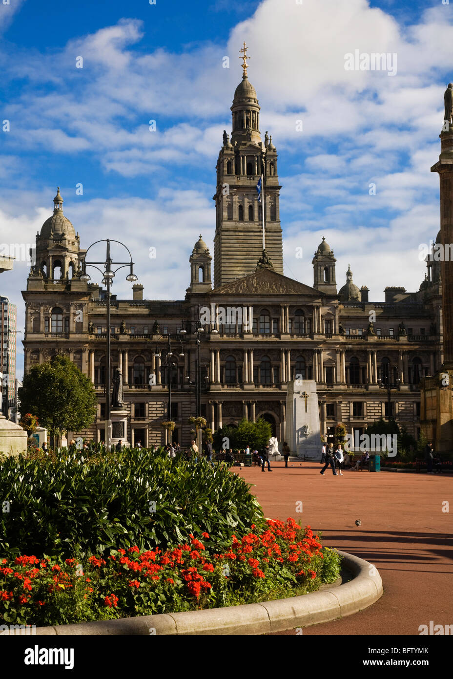 George Square et Glasgow City Chambers, Glasgow, Ecosse. Banque D'Images