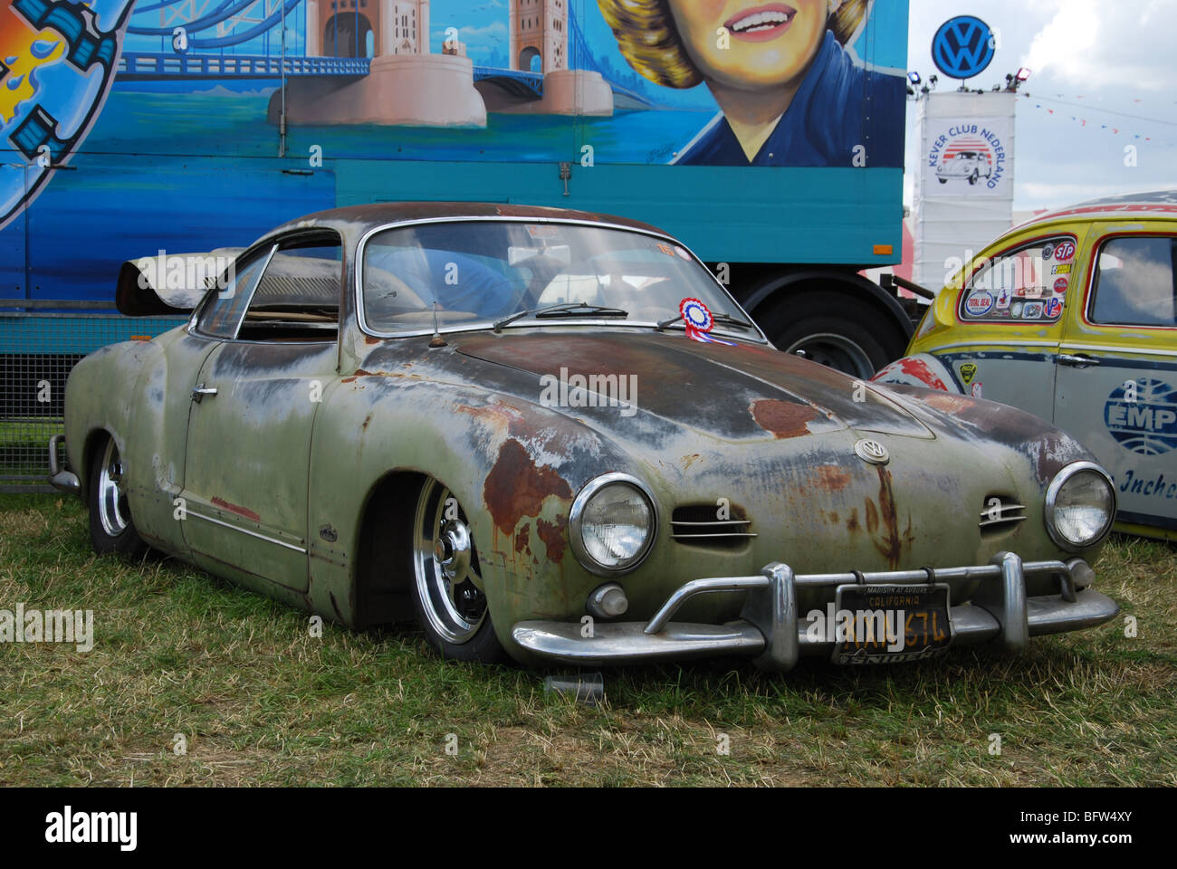 Volkswagen Karmann Ghia VW rat voiture à Budel Pays-bas Réunion été 2009 Banque D'Images