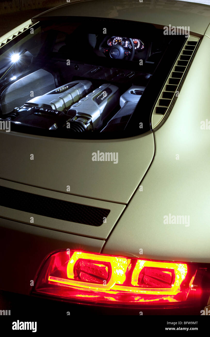 Audi R8 V10 Conduite de nuit moteur V10 Banque D'Images