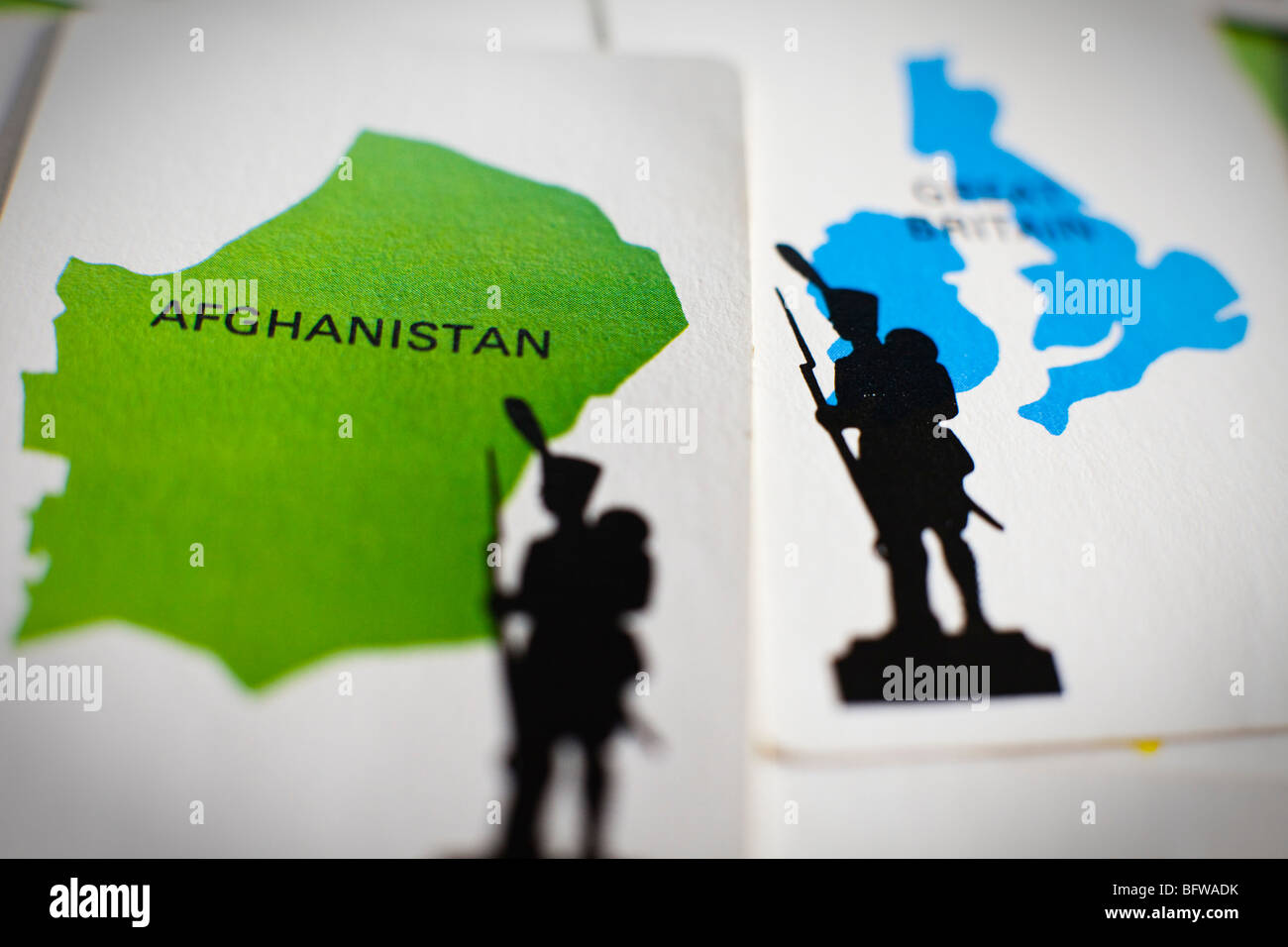La carte de l'Afghanistan dans le classique jeu de "risque" Banque D'Images