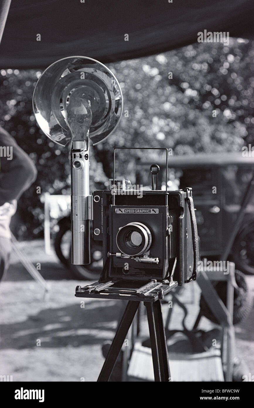 Graphique Speedlite 5x4' de l'appareil photo utilisé par monorail les années 1930 et 1940 par l'Unité photographique Banque D'Images