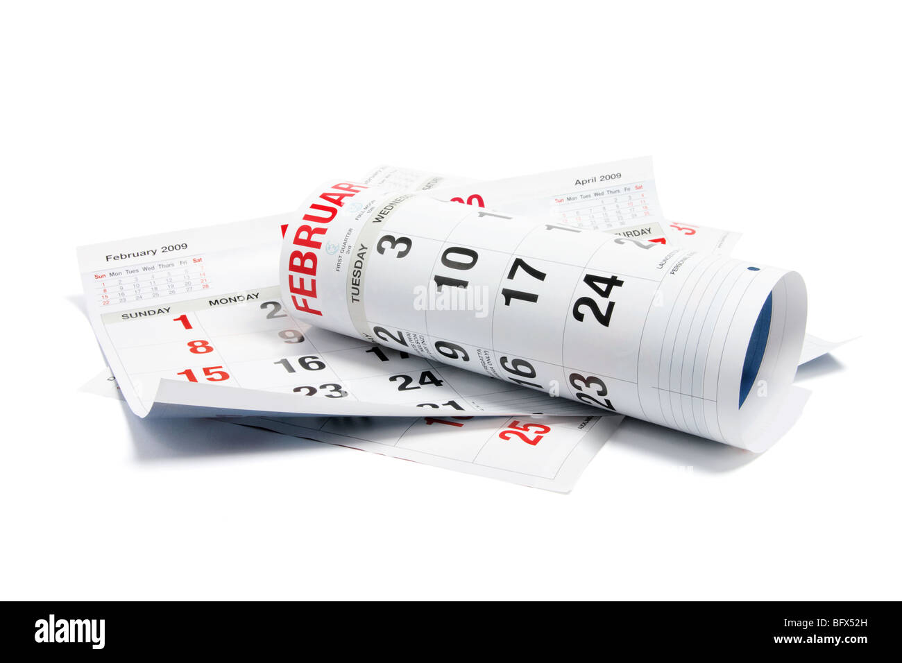 Pages de calendrier Banque D'Images