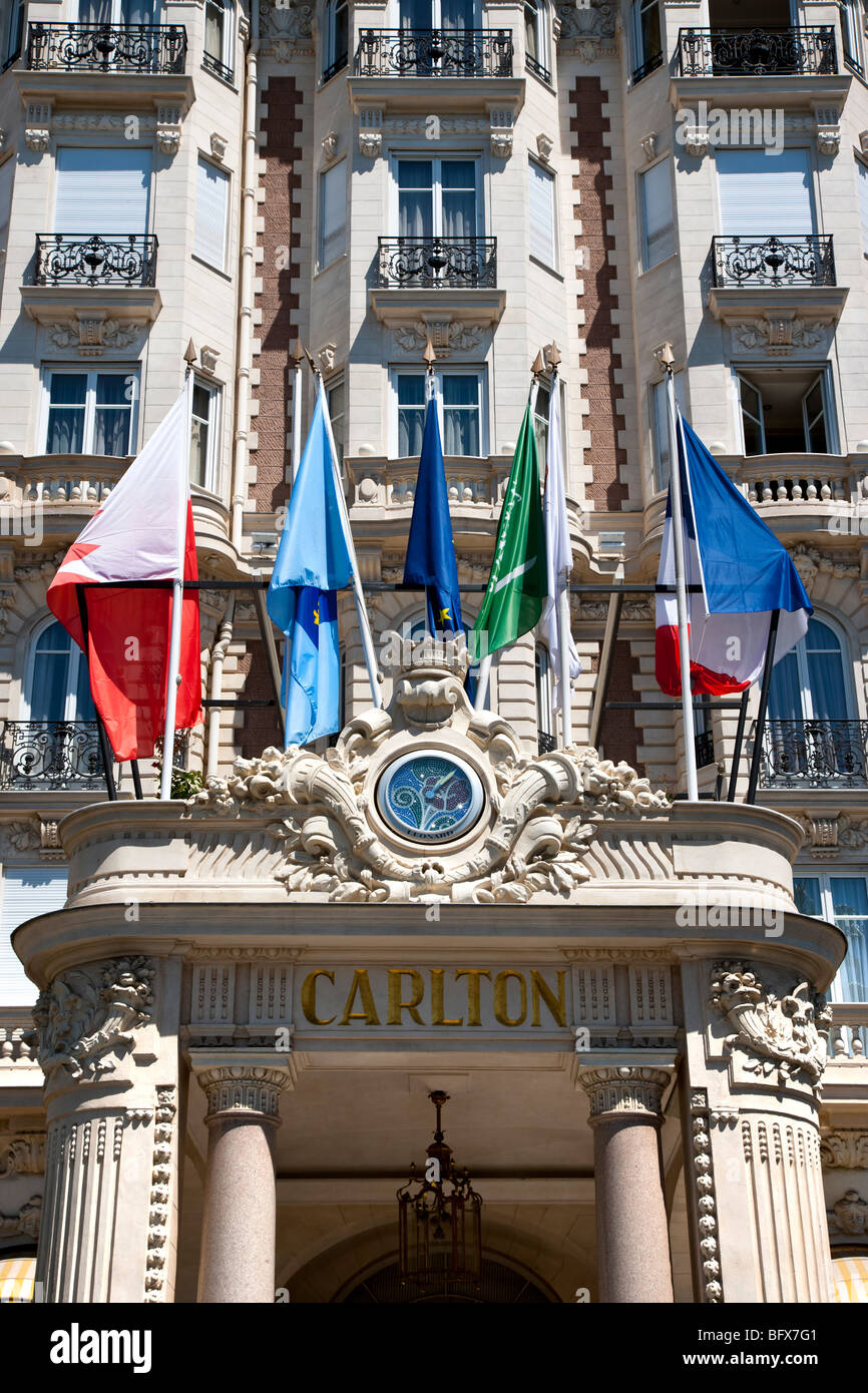 Hôtel Carlton Inter Continental, Cannes, Cote d'Azur, France Banque D'Images