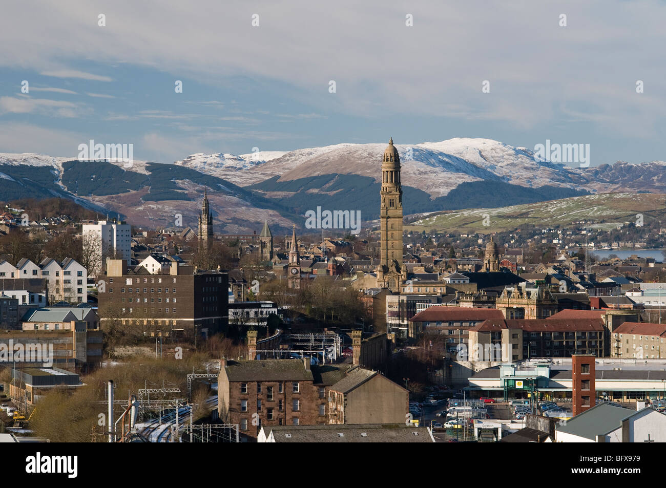 La ville de Greenock, Scotland Banque D'Images