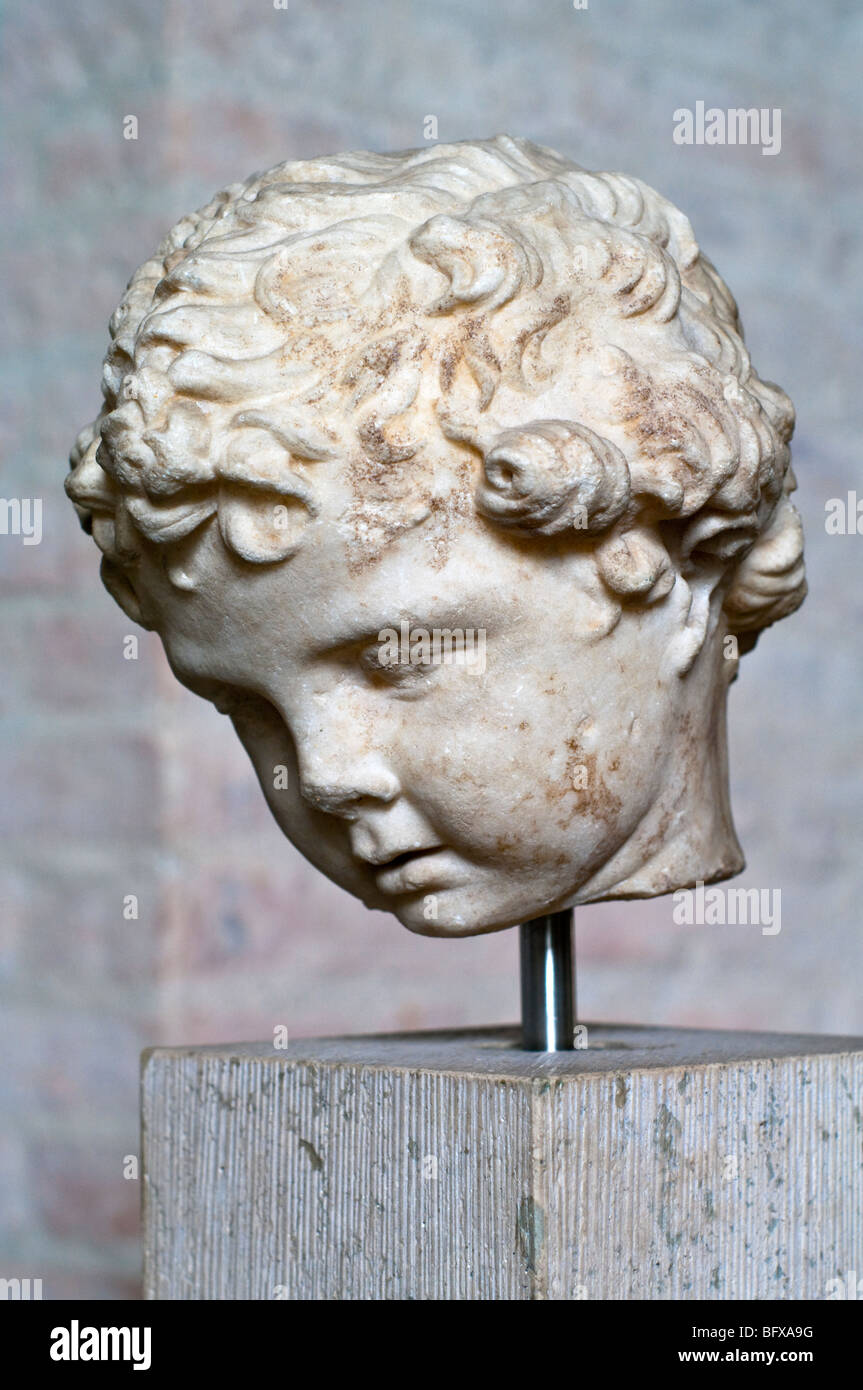Tête d'une statue d'Eros ( ?), ca. 280 BC. Banque D'Images