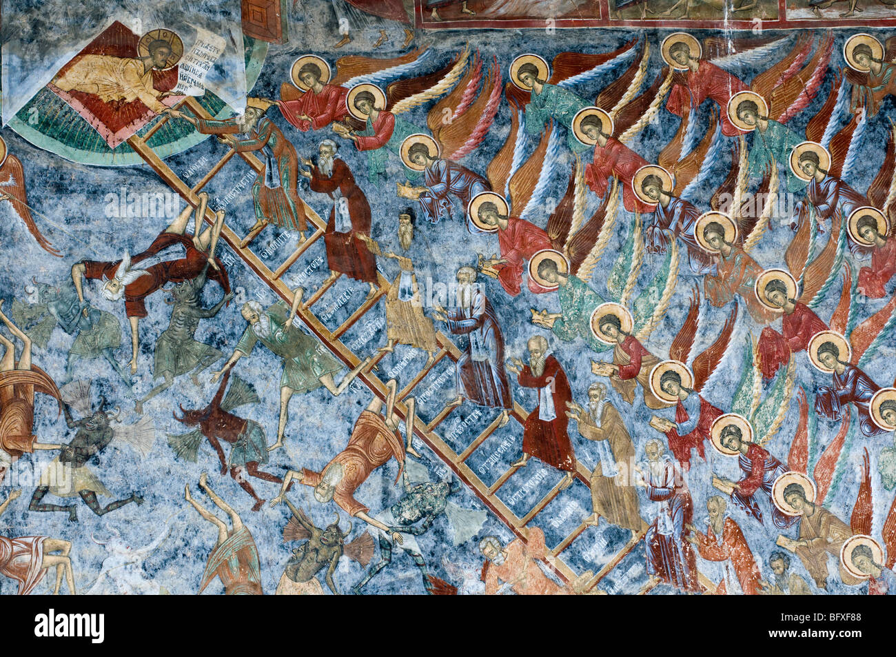 Le monastère de Sucevita, Bucovine, Roumanie Banque D'Images