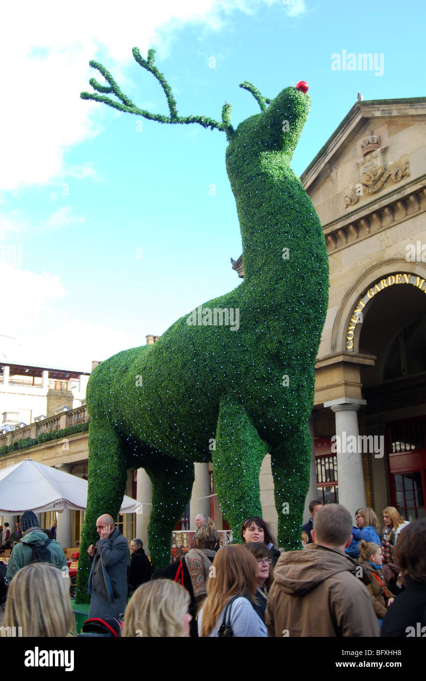 Le renne Rudolph Covent Garden Banque D'Images