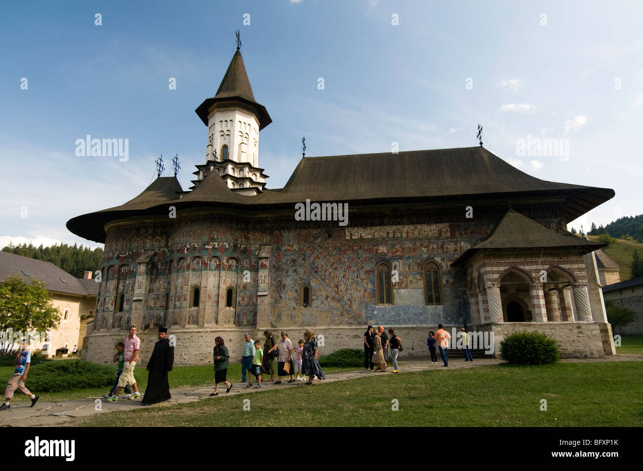 Le monastère de Sucevita, Bucovine, Roumanie Banque D'Images