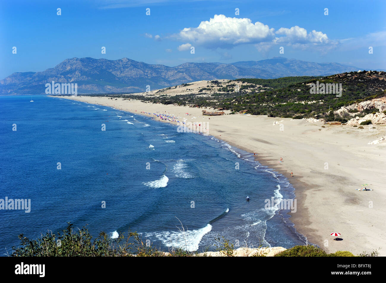 Une vue de la plage de Patara en Turquie Banque D'Images