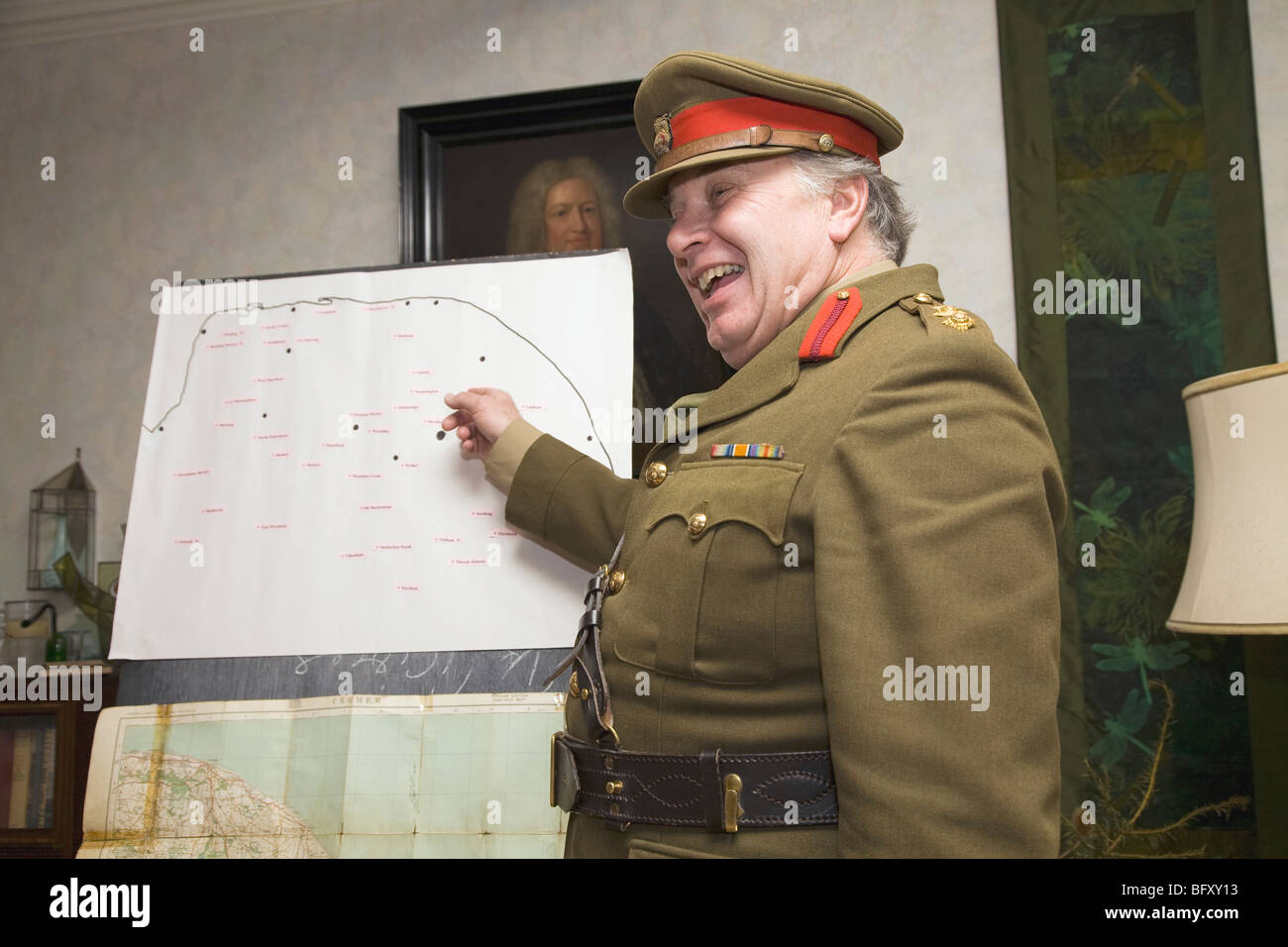 Représentation de la capitaine de l'armée britannique pendant la Seconde Guerre mondiale Banque D'Images