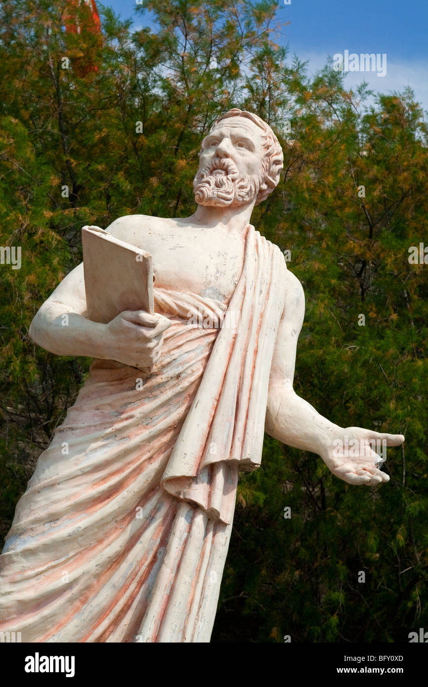 Statue à Bodrum Turquie d'Hérodote d'Halicarnasse Herodotos ou un historien grec connu comme le père de l'histoire Banque D'Images