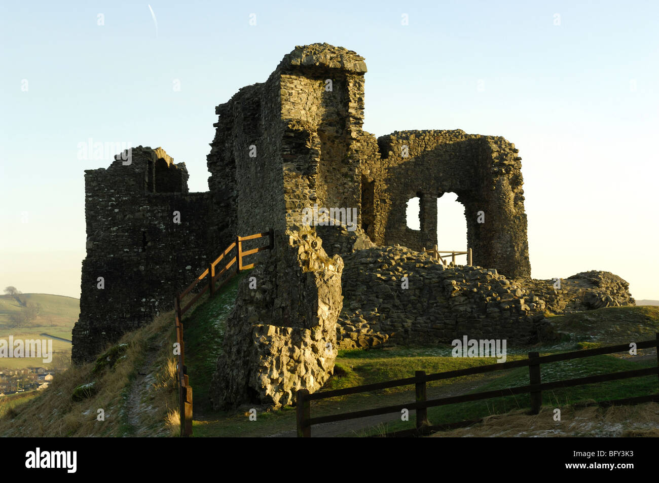 Le château de Kendal abandonnés sur le bord du Lake District en Cumbrie Royaume-uni. Banque D'Images