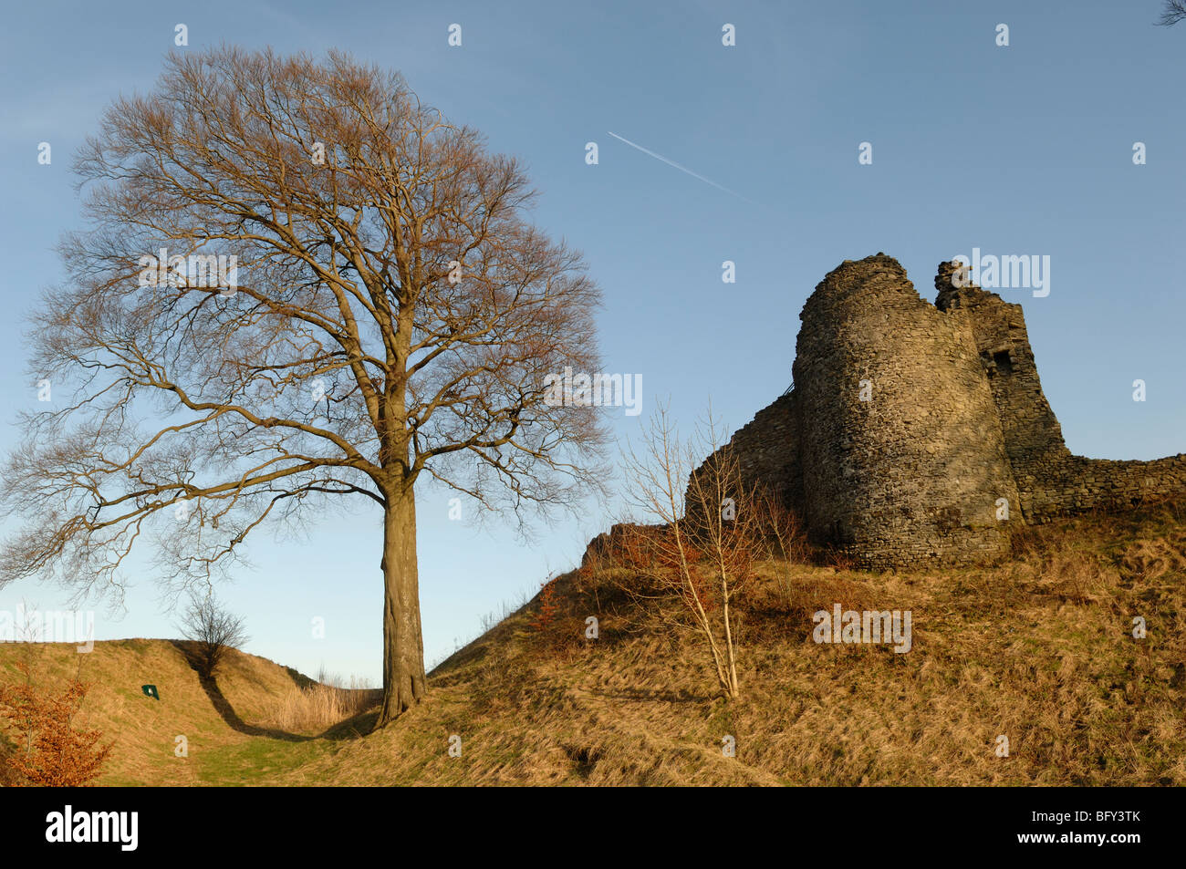 Le château de Kendal abandonnés sur le bord du Lake District en Cumbrie Royaume-uni. Banque D'Images