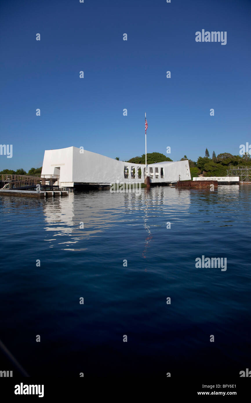 Arizona Memorial, Pearl Harbor, Oahu, Hawaii Banque D'Images