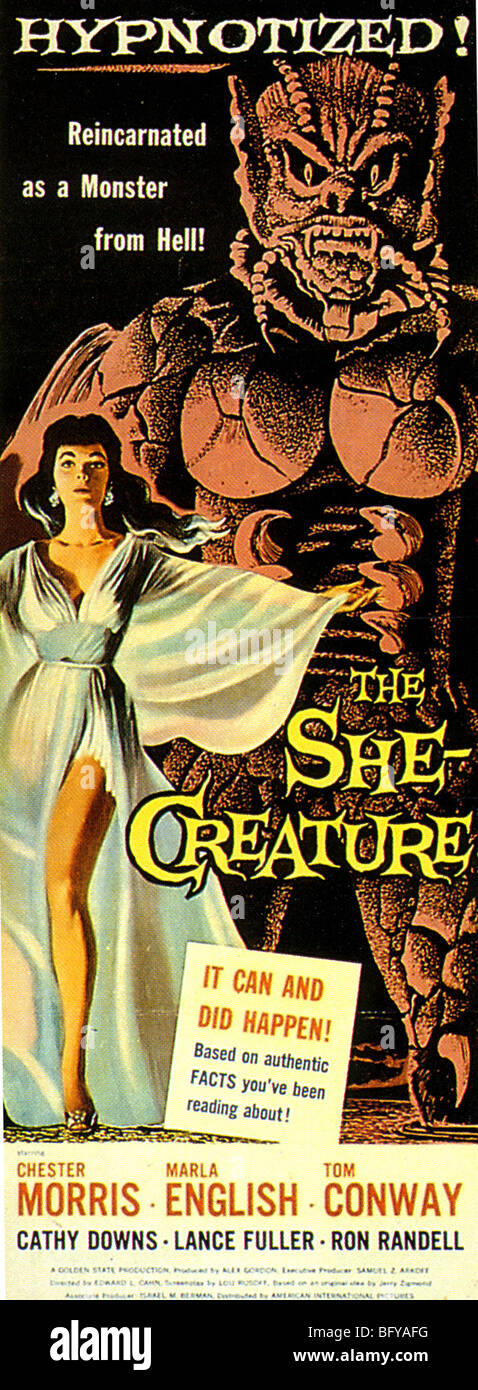 La créature qu'elle affiche pour 1956 Libération américaine Corporation Banque D'Images