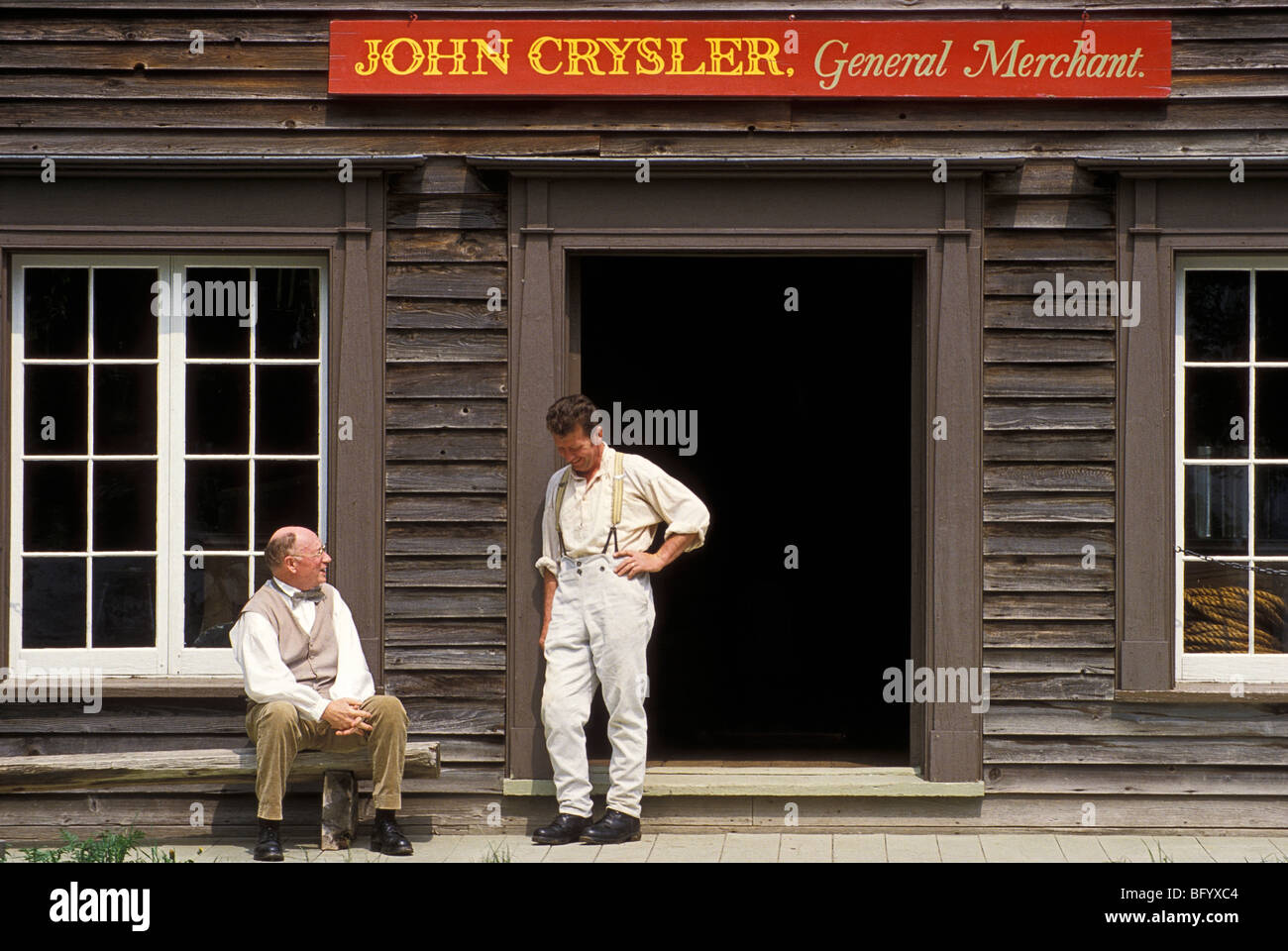 Magasin de Chrysler, Upper Canada Village, les parcs du Saint-Laurent, Morrisburg, Ontario, Canada Banque D'Images