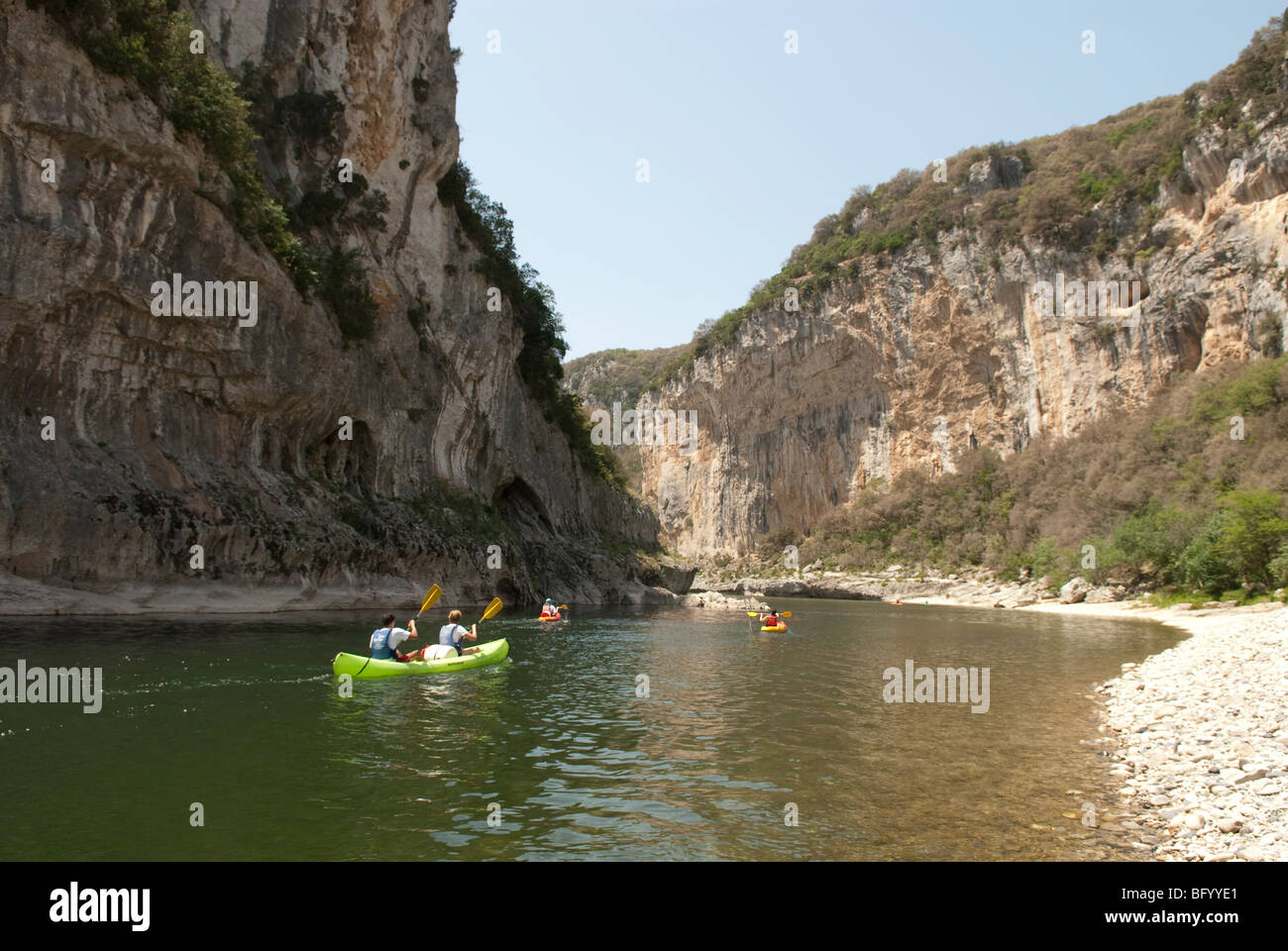 Gorges d’Ardèche Banque D'Images
