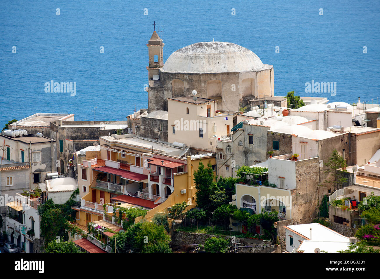 Le quartier balnéaire de Positano, Amalfi coast, Italie Banque D'Images
