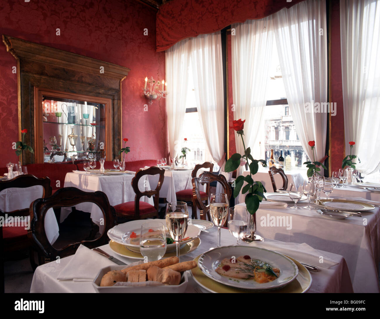 Caffe Quadri Restaurant à Venise, Vénétie, Italie, Europe Banque D'Images