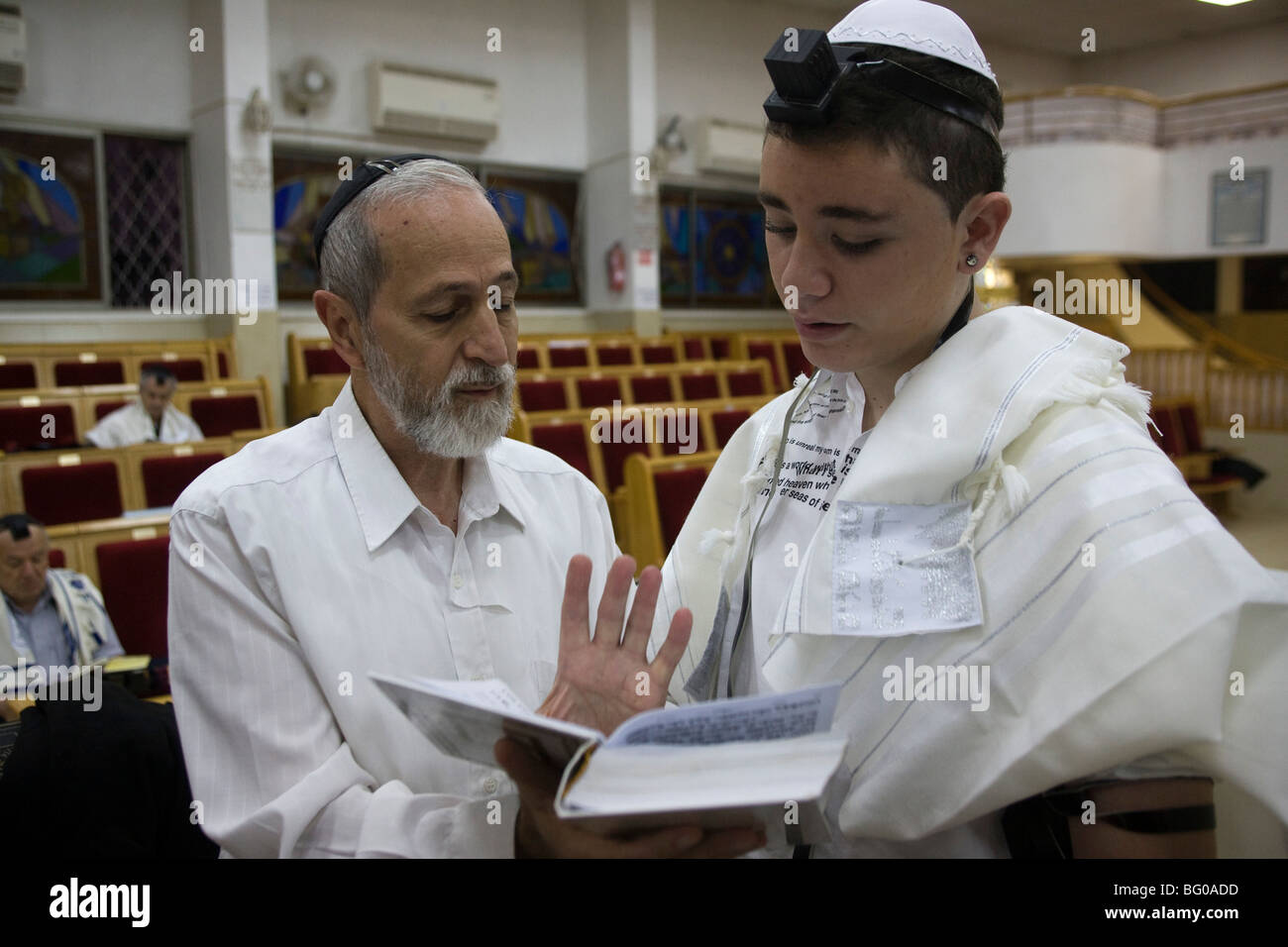 Israël, Tel Aviv, Beit Daniel, Tel Aviv's première réforme cérémonie Bar Mitzvah Synagogue Banque D'Images